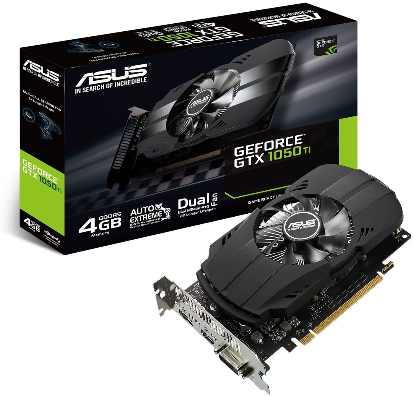 ASUS PH-GTX1050TI-4G GeForce GTX 1050 Ti 4GB GDDR5 Graphics Card