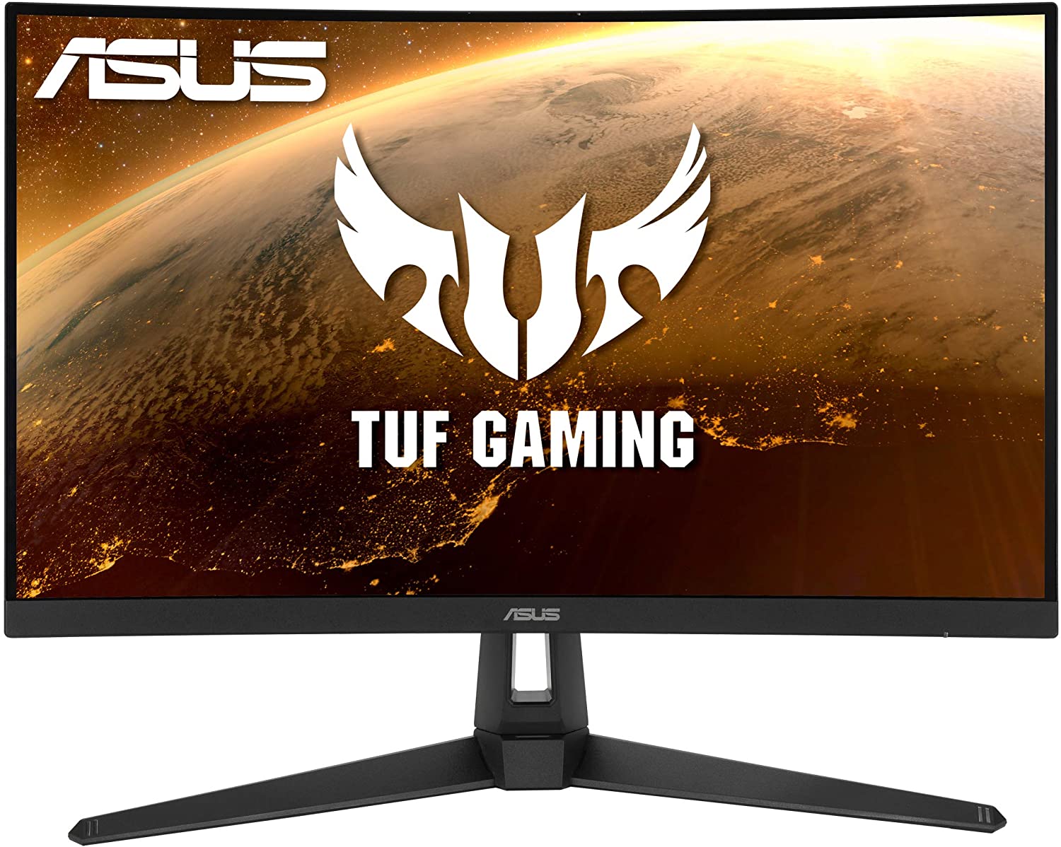 ASUS TUF Gaming VG27VH1B 27” Curved Monitor, 1080P Full HD, 165Hz (Supports 144Hz), Extreme Low Motion Blur, Adaptive-sync, FreeSync Premium, 1ms, Eye Care, HDMI D-Sub, BLACK