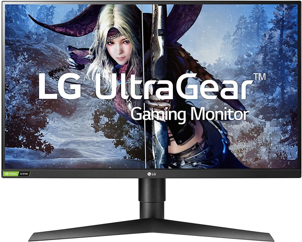 LG 27GL83A-B 27 Inch Ultragear QHD IPS 1ms NVIDIA G-SYNC Compatible Gaming Monitor, Black