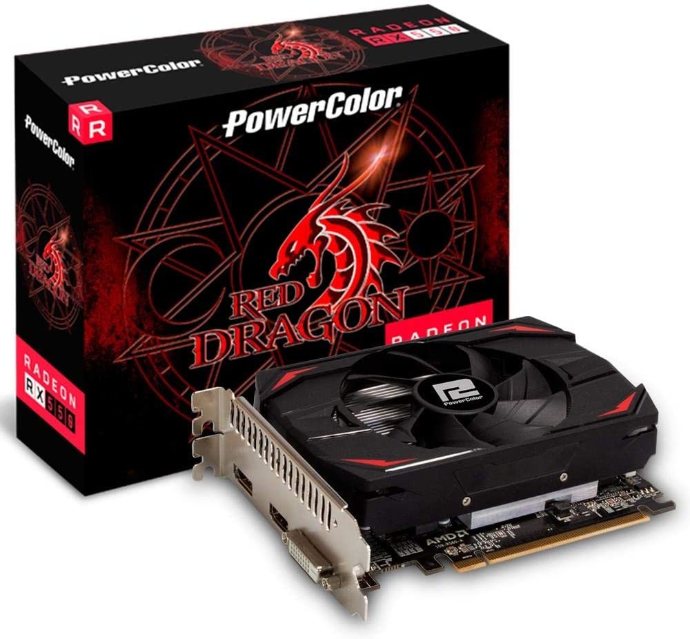 PowerColor AMD Radeon RX 550 4GB Red Dragon Graphics Card